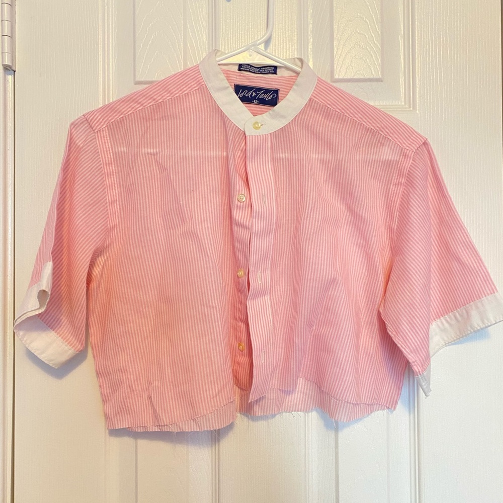 Crop top button up